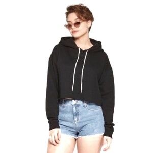 Wild Fable Cropped Black Hoodie Size XXL